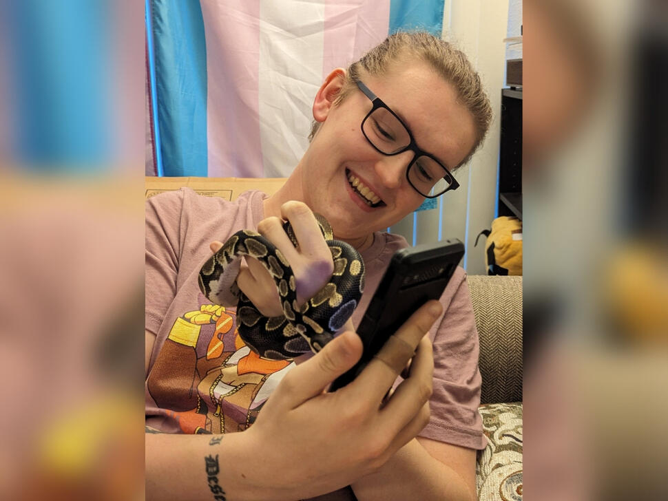 Letting my partner's pet snake send a text